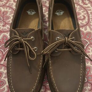 New Men's Dk Brown Leather Dockers Deck Shoes Size 15M